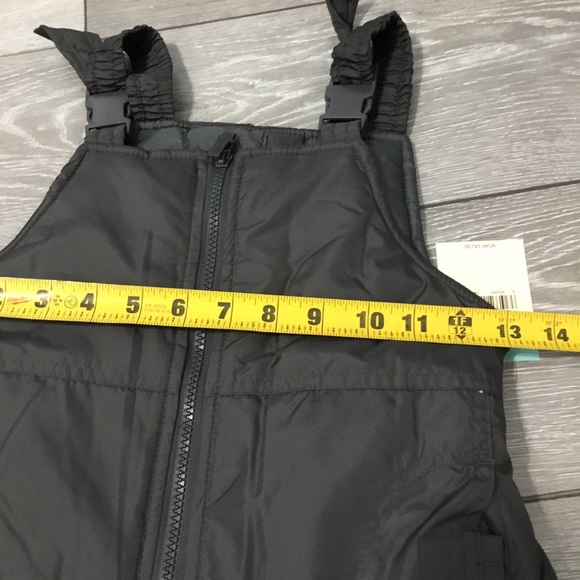 NWT OshKosh B’gosh Bib Snow Suit Overalls size 5 Gray Unisex - Picture 6 of 9